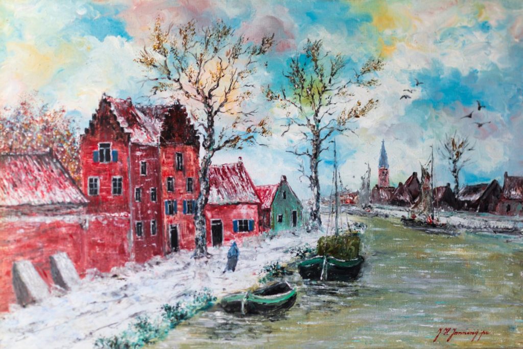 Schilderij Wintergezicht