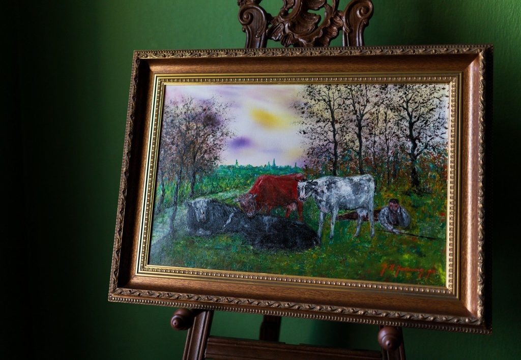 Schilderij met koeien